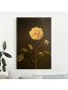 WALLART Leinwandbild Gold - B. Regina Dietzsch - Essig-Rose mit Hummel in Braun