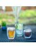Intirilife Doppelwandiges Thermo Glas Teeglas Kaffeeglas in 4x 210ml Transparent