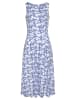 Beach Time Sommerkleid in blau-creme bedruckt