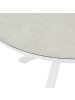 Beliani Runder Tisch MALETTO in Weiß/Beige/Grau - (W) 120 x (H) 75 x (L) 120 cm