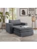 Furn.Design Loveseat Set grau Cord, Loungesessel inklusive Hocker