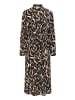 Kaffe Kleid KAmille Loose fit in Black/Brown Graphic Animal