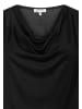 More & More feminines Shirt mit Wasserfall-Ausschnitt in black