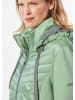 GOLDNER Steppjacke mit abnehmbarer Kapuze in salbei