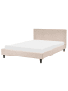 Beliani Doppelbett FITOU in Beige/Braun - (W) 150 x (H) 87 x (L) 214 cm