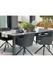 home24 home24 Gartenstuhl 2er-Set aus pulverbeschichtetem Stahl & Webstoff in Schwarz & Grau - 61 x 86 x 61 cm in Schwarz / Grau