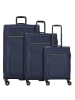D&N Travel Line 9704 4 Rollen Kofferset 3-teilig mit Dehnfalte dark blue