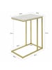 SoBuy Beistelltisch in Golden - (B)30 x (H)61 x (T)48 cm