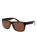 Serengeti Unisex Sonnenbrille Trapezförmig Braun