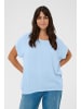 KAFFE curve Bluse kurzarm KCami Loose fit in Powder Blue