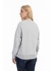 DreiMaster Maritim Sweatshirt Mit Rundhals in Hellgrau Melange