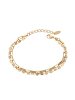 faina Women Double Strand Chain Link Bracelet in Gold