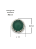 mantraroma 925er Silber - Ohrstecker (L) 11 x (B) 11 mm mit grüner Onyx