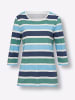 Sieh an! 3/4-Arm-Shirt in ecru-salbei-geringelt