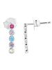 Adeliás Damen Ohrringe – Ohrstecker aus 925 Silber mit Zirkonia in silber