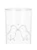 Mr. & Mrs. Panda Wasserglas Capybara Liebe mit Spruch in Transparent