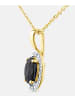 Diamant L'éternel Kette mit Anhänger, mit schwarzer Saphir, 375 Gelbgold