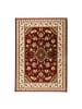 KADIMA DESIGN Orientteppich Bordüre floral klassischer Wohnzimmer-Teppich in Rot