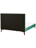 Beliani Doppelbett BAYONNE in Grün/Braun - (W) 171 x (H) 121 x (L) 212 cm