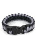 Normani Outdoor Sports Survival-Armband Paracord 22 mm Large in Schwarz/Grau