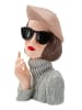 Mauro Ferretti Halbfigurige Frauenstatuette aus mehrfarbigem Kunstharz, 18,5 x 14 x 26 cm