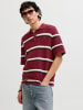 Jack & Jones Gestricktes Polo in Cabernet