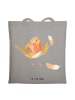 Mr. & Mrs. Panda Shopping Tasche Rotkehlchen Federn ohne Spruch in Light Grey