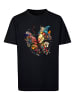 F4NT4STIC T-Shirt Schmetterling Bunt in schwarz