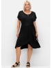 sheego Jerseykleid in schwarz