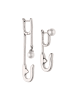 myMo ROCKS Women Earrings in Silver White