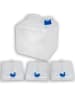 Intirilife 4x Faltbarer Wasserkanister aus Kunststoff 10 L - 22.3 x 25.2 cm in Transparent