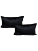 JACK 2er Set Teddy Flausch Kissen 40x40cm in Schwarz