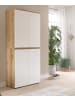 Inn.Furn Mehrzweckschrank weiß, Evoke Eiche 70 x 175 cm, Stauraumschrank 4-türig