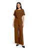 BETTY & CO Jumpsuit mit Bindegürtel in braun
