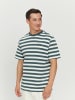 MAZINE T-Shirt Driggs Striped T in pale ocean/offwhite