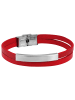 Adeliás Unisex Armband aus Leder 21 cm in rot