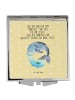 Mr. & Mrs. Panda Kosmetikspiegel Walfisch Thunfisch mit Spruch in Gelb Pastell