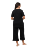 Ulla Popken Pyjama in schwarz