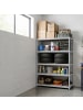 relaxdays Schwerlastregal in Grau/ Braun - (B)120 x (H)200 x (T)50 cm