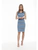faina Damen Strick Tank Top in Blau Mehrfarbig