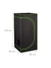 relaxdays Growzelt in Schwarz/ Grün - (B)60 x (H)120 x (T)60 cm