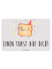 Mr. & Mrs. Panda Türschild Metall Toast Party mit Spruch in Grau Pastell