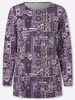Sieh an! Longshirt in aubergine-lila-bedruckt