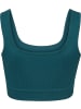 Hummel Sport-BH "Pulse Seamless Rib Bra" in Grün