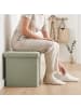 relaxdays Sitzbank in Salbei - (B)38 x (H)38 x (T)76 cm