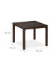 relaxdays Balkon-Beistelltisch in Braun - (B)52 x (H)39 x (T)48 cm