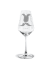 Mr. & Mrs. Panda Weißwein Glas Igel händchenhaltend ohne Spruch in Transparent