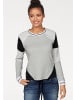 Kangaroos Sweatshirt in schwarz-hellgrau-meliert
