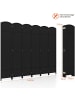 COSTWAY Paravent 240x170cm in Schwarz
