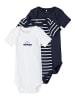 name it Jungen Baby-Bodys im 3er-Pack Auto Motiv in Blau